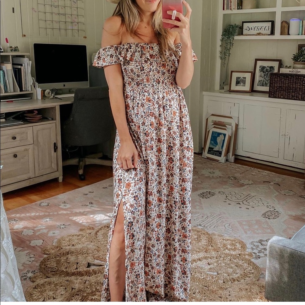 Stone and Willow- Fall Floral Maxi Dress